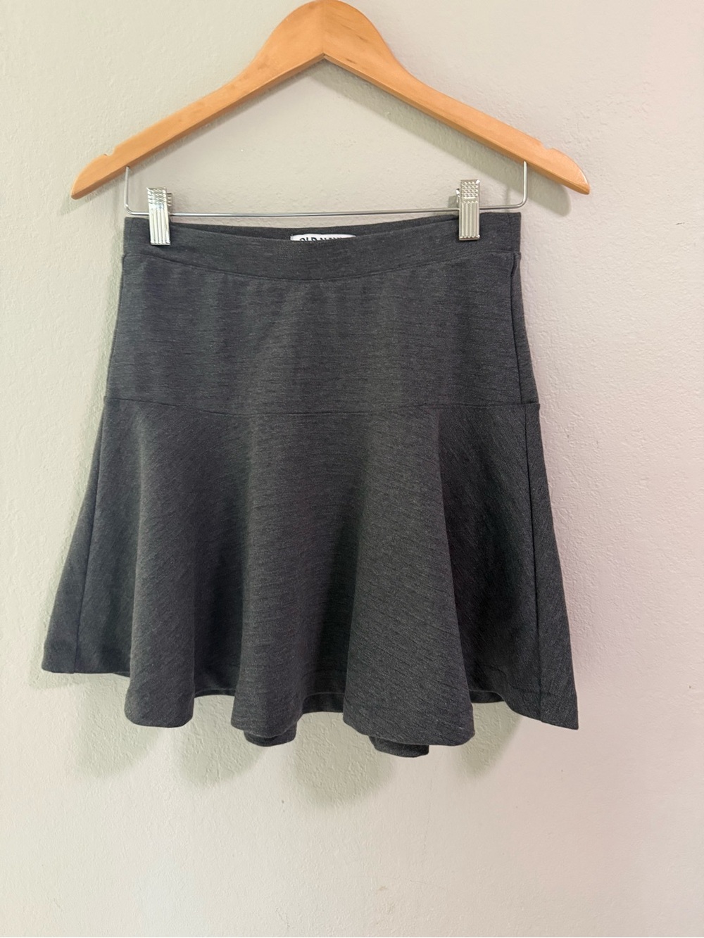 Old Navy Gray Knit Flare Skater Skirt Women’s XS Stretch Casual